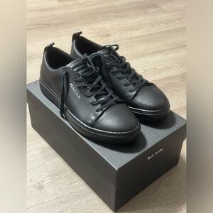 Paul Smith Men Black Leather ‘Lee’ Sneakers